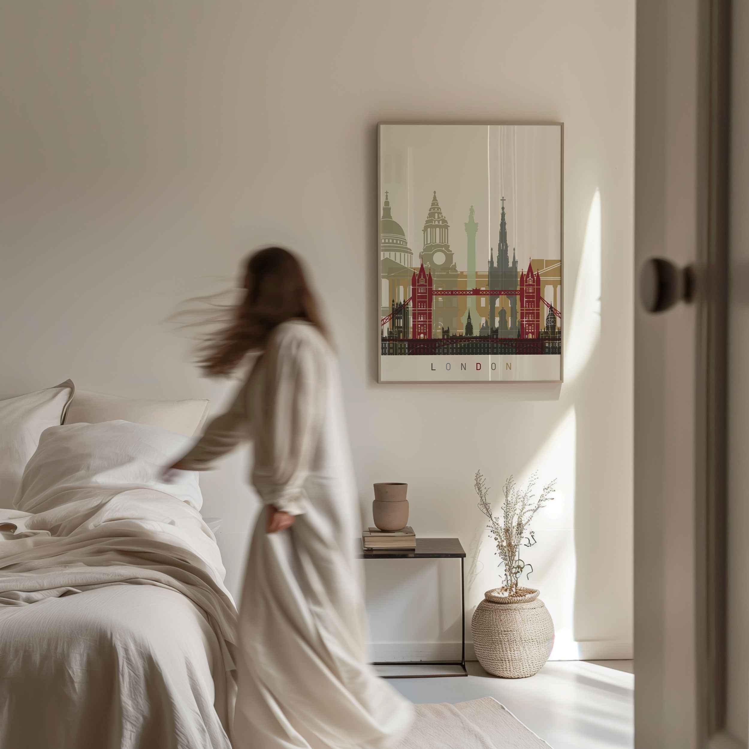 Skyline London Travel Poster Print