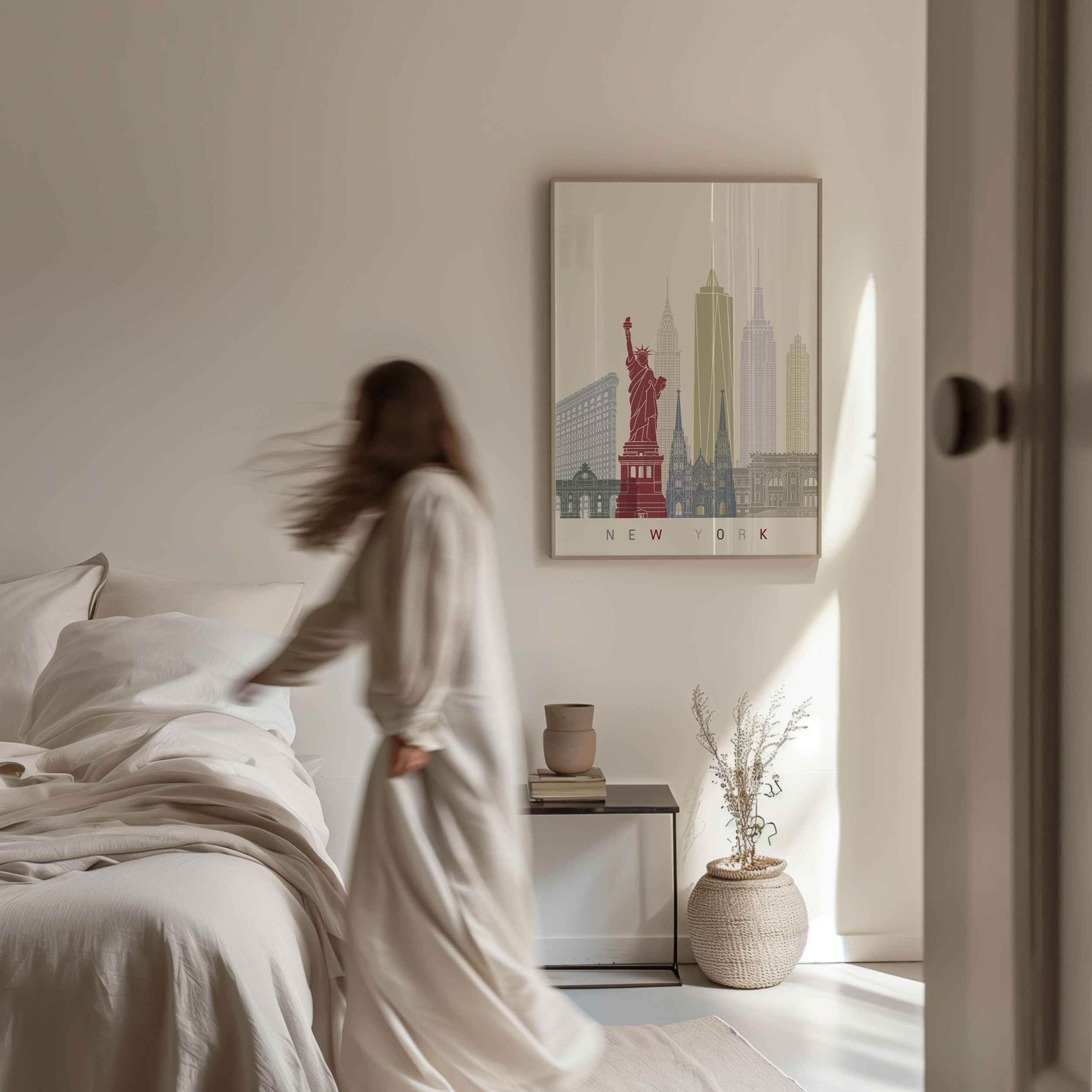 Skyline New York Travel Poster Print