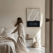 Skyline and City Map of New York – image 7