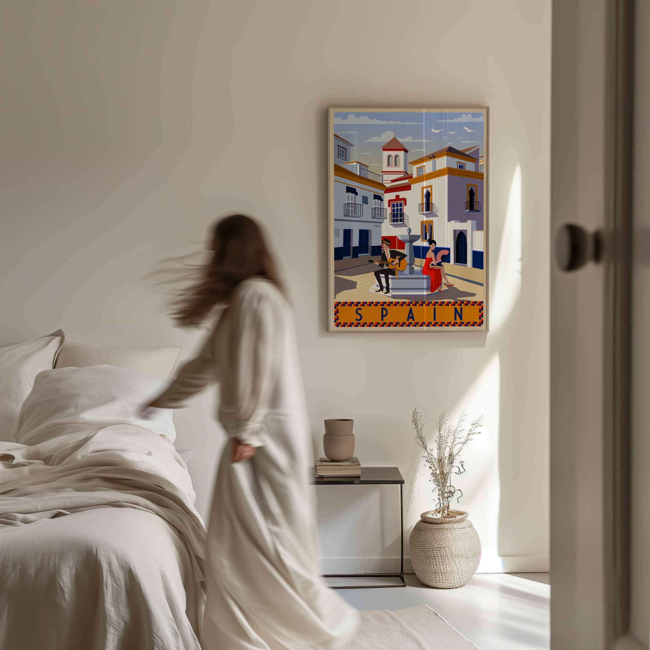 Spain Travel Poster Vintage Travel Poster Print