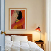 Portrait Orange – Japandi Abstract Woman Wall Art – image 7
