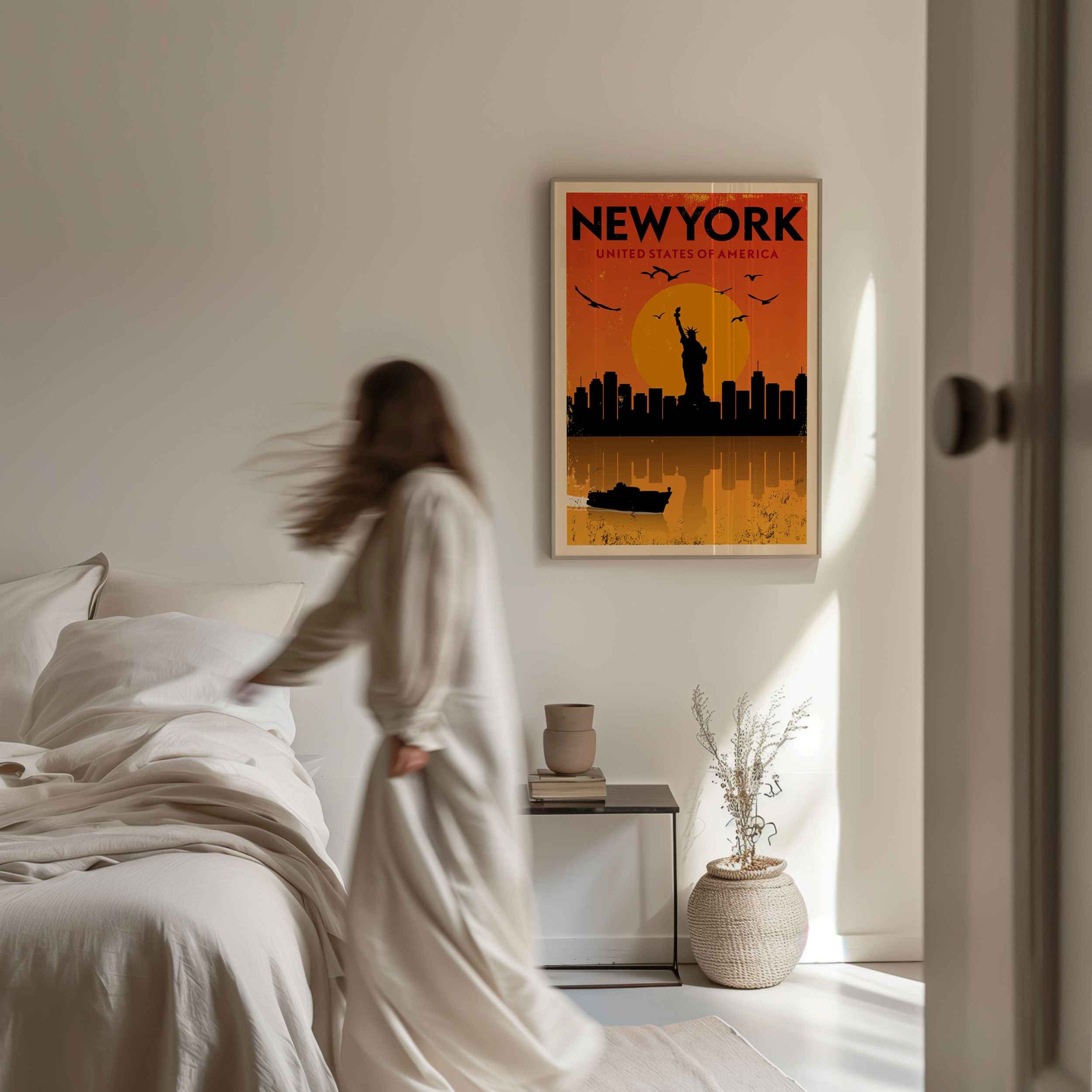 Vintage New York Travel Poster Print