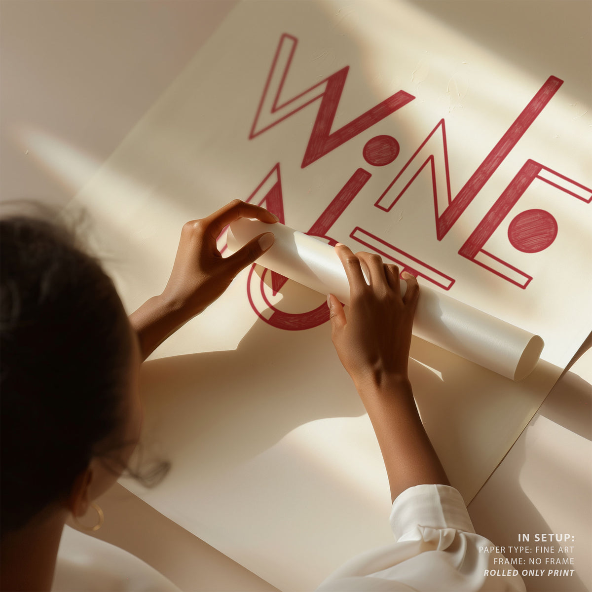 Wine Not Hand-Drawn Text a Quote