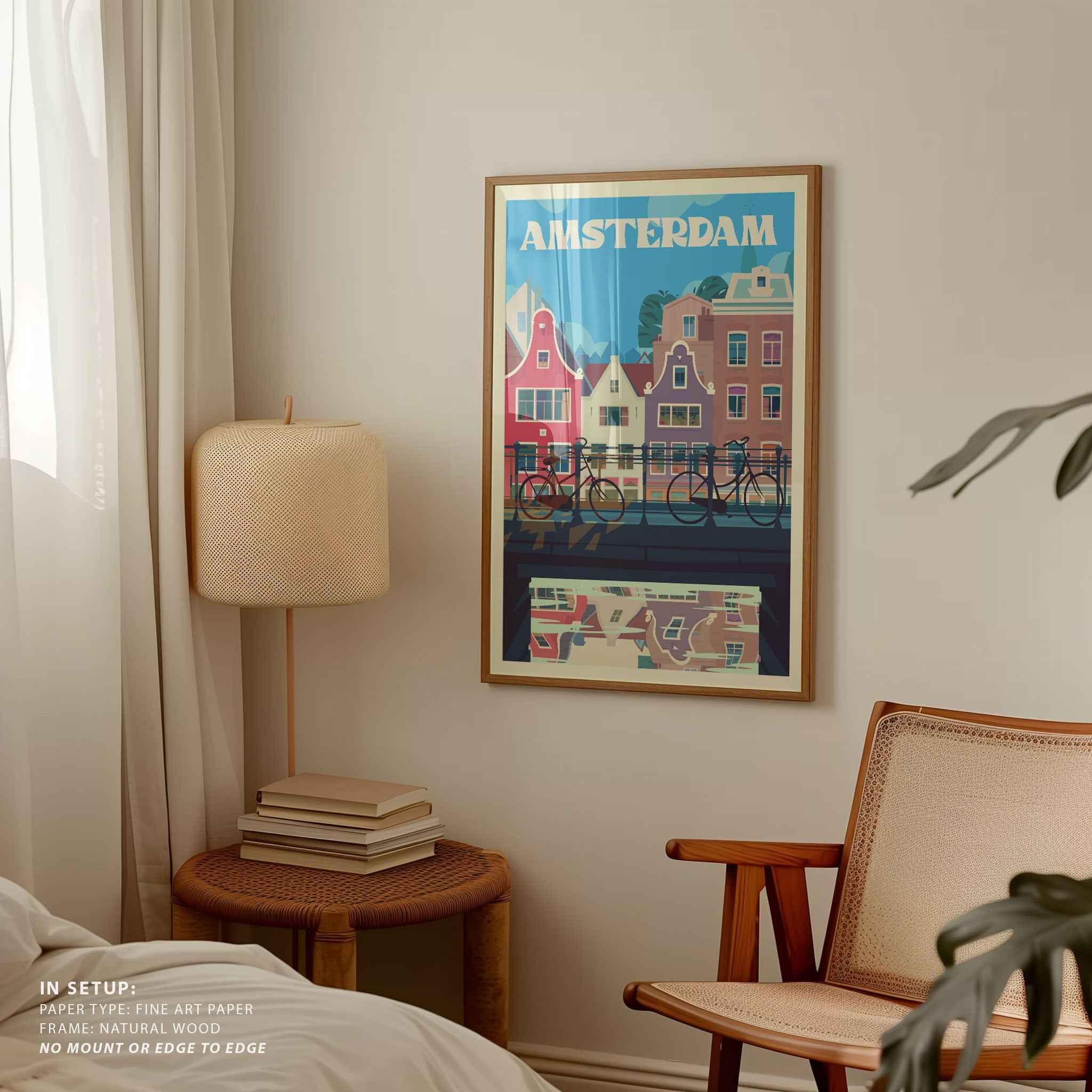 Amsterdam Travel Poster Print