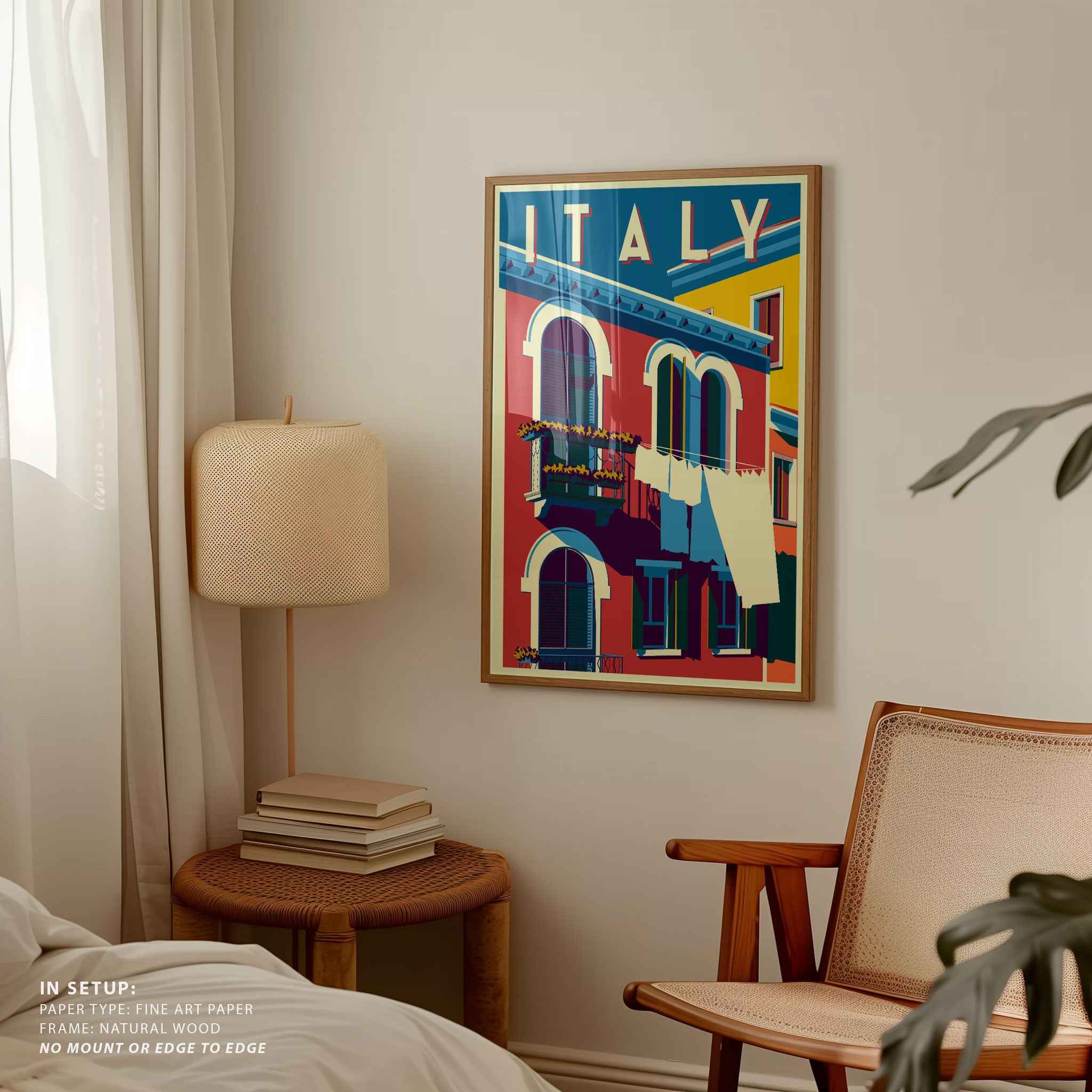 BW SEP Italy Travel Poster Print