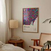 Road Map of Barcelona with Colorful Neighborhoods – image 8