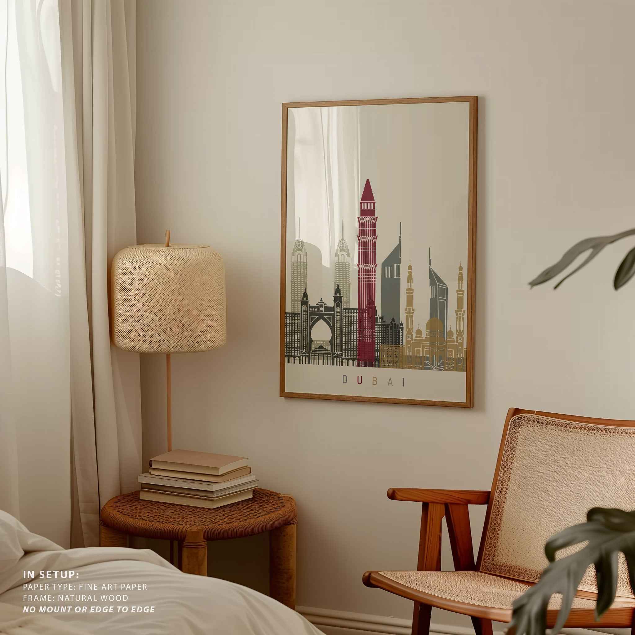 Skyline Dubai Travel Poster Print