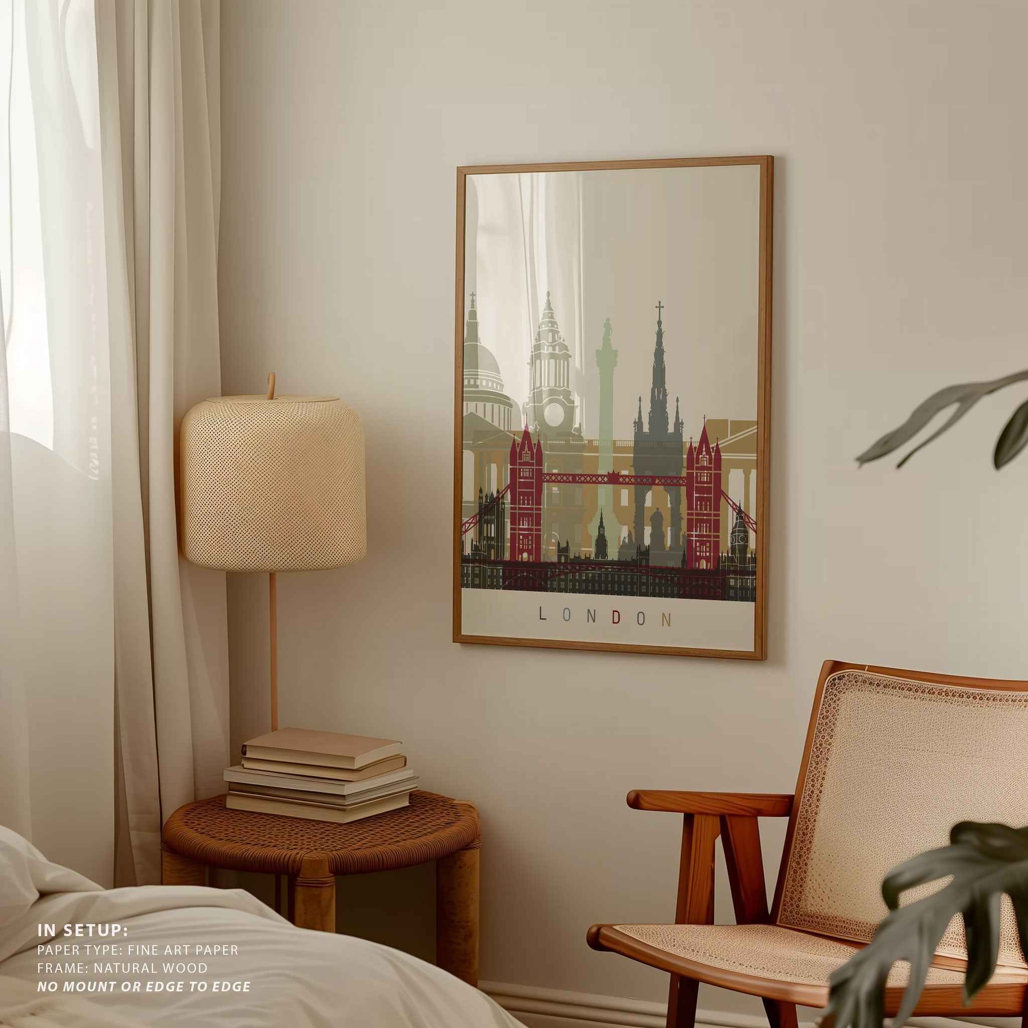 Skyline London Travel Poster Print