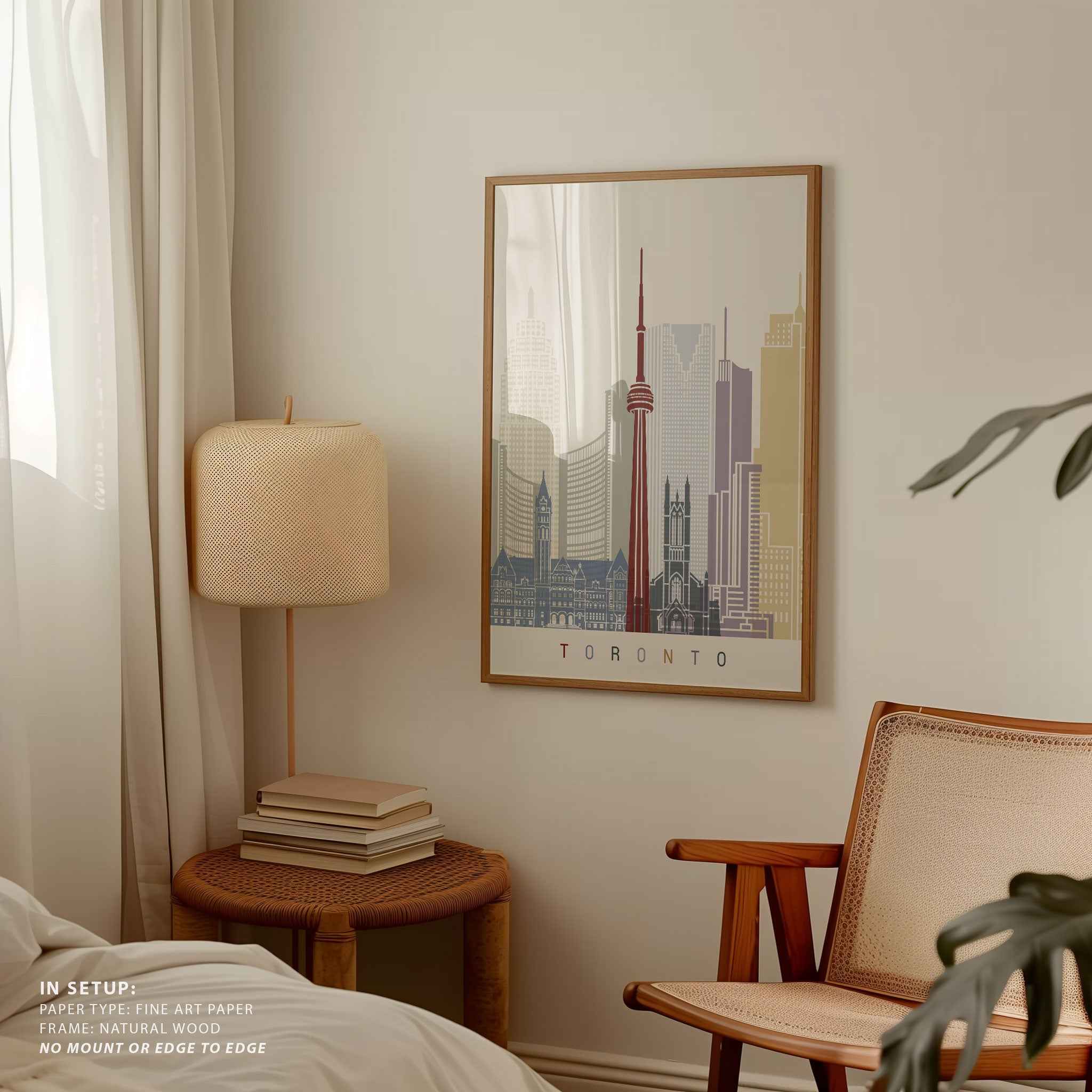 Skyline Toronto Travel Poster Print