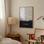 Skyline and City Map of London – image 8