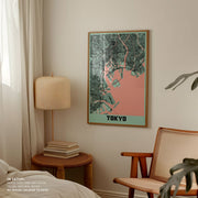 Tokyo Japan Peony City Map – image 3