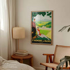 French Spa Retreat Travel Poster Print