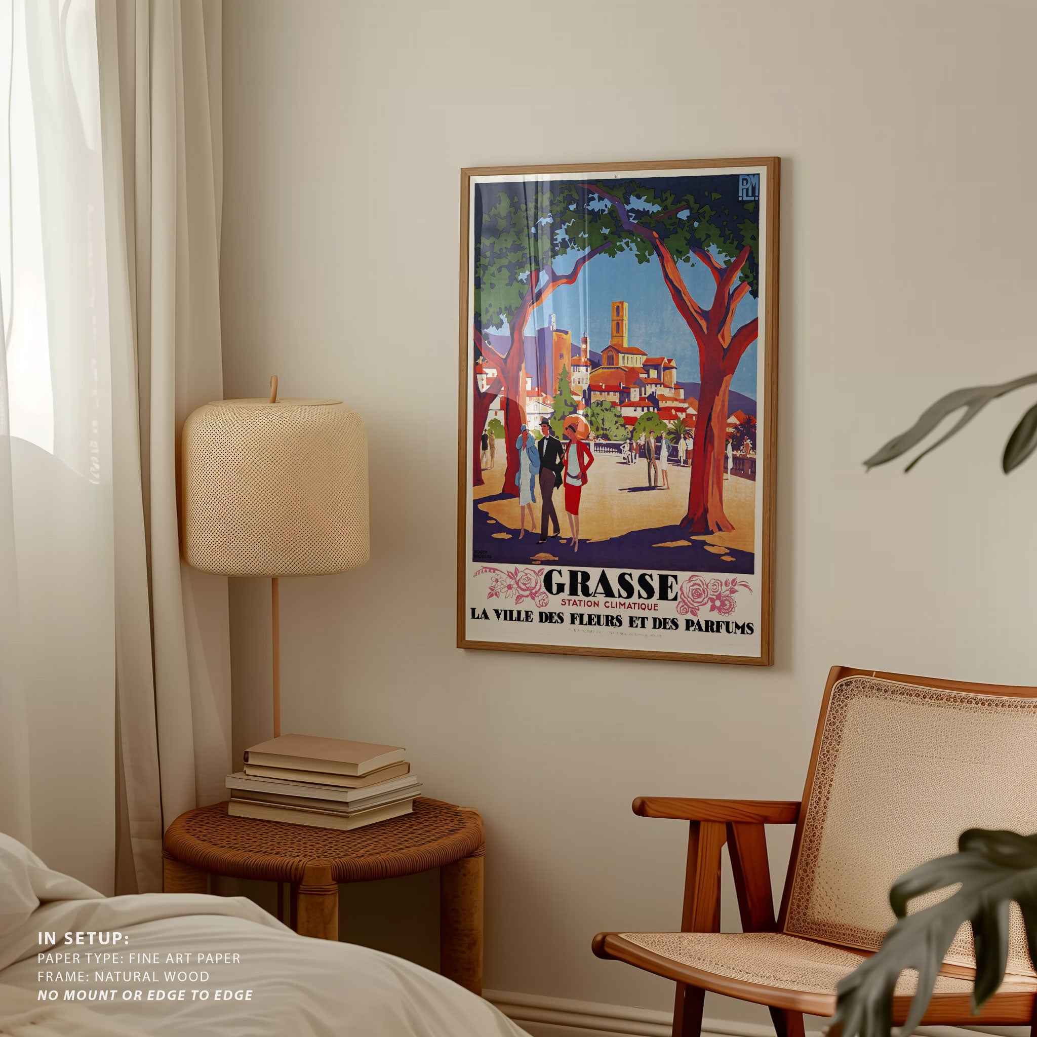 Grasse Floral Escape Travel Poster Print