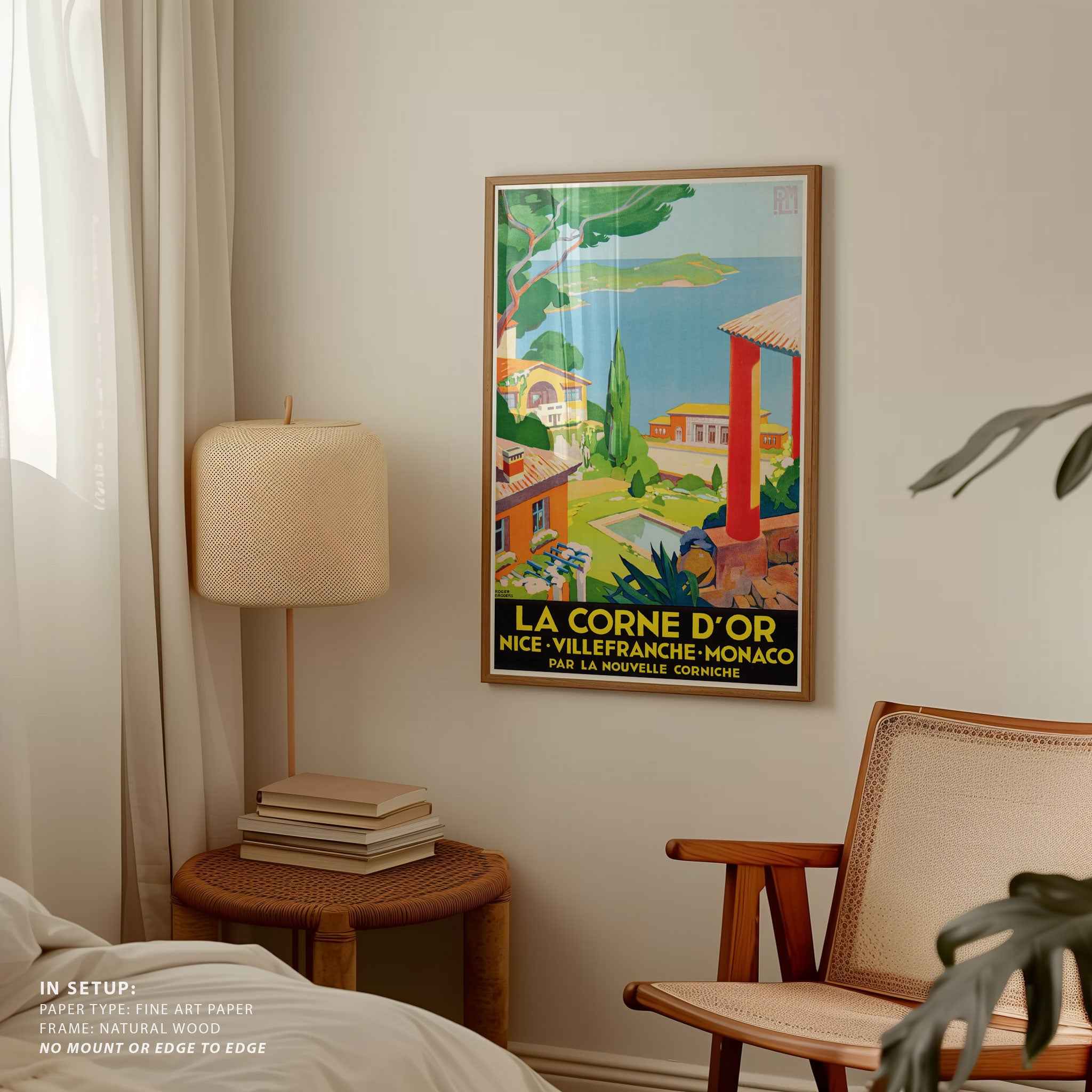 Riviera Golden Coast Travel Poster Print