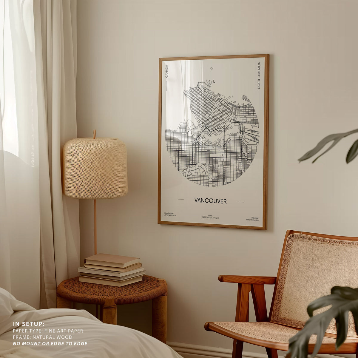 Travel Poster Urban Street Plan City Map of Vancouver