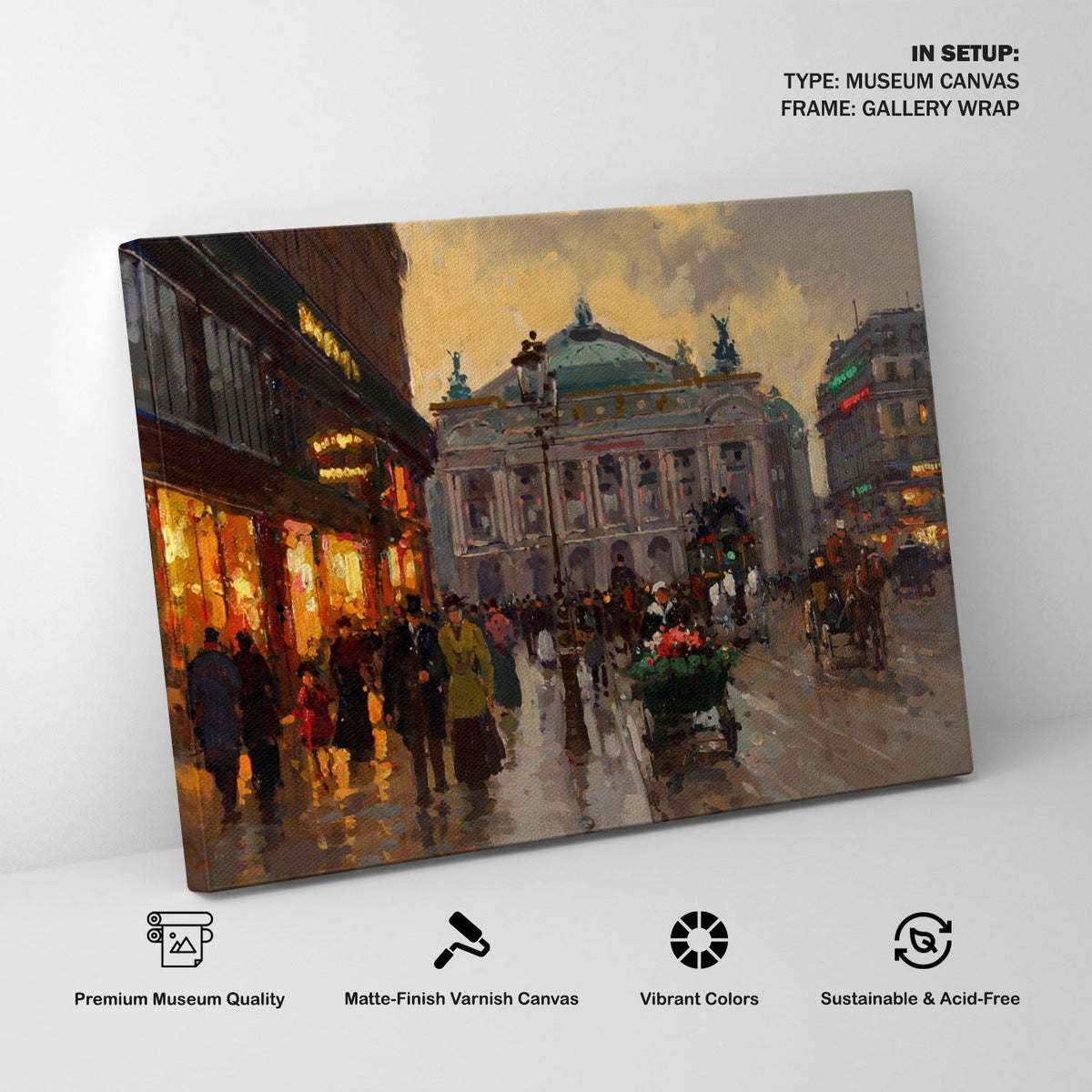 Avenue De l Opera Edouard Cortes Painting