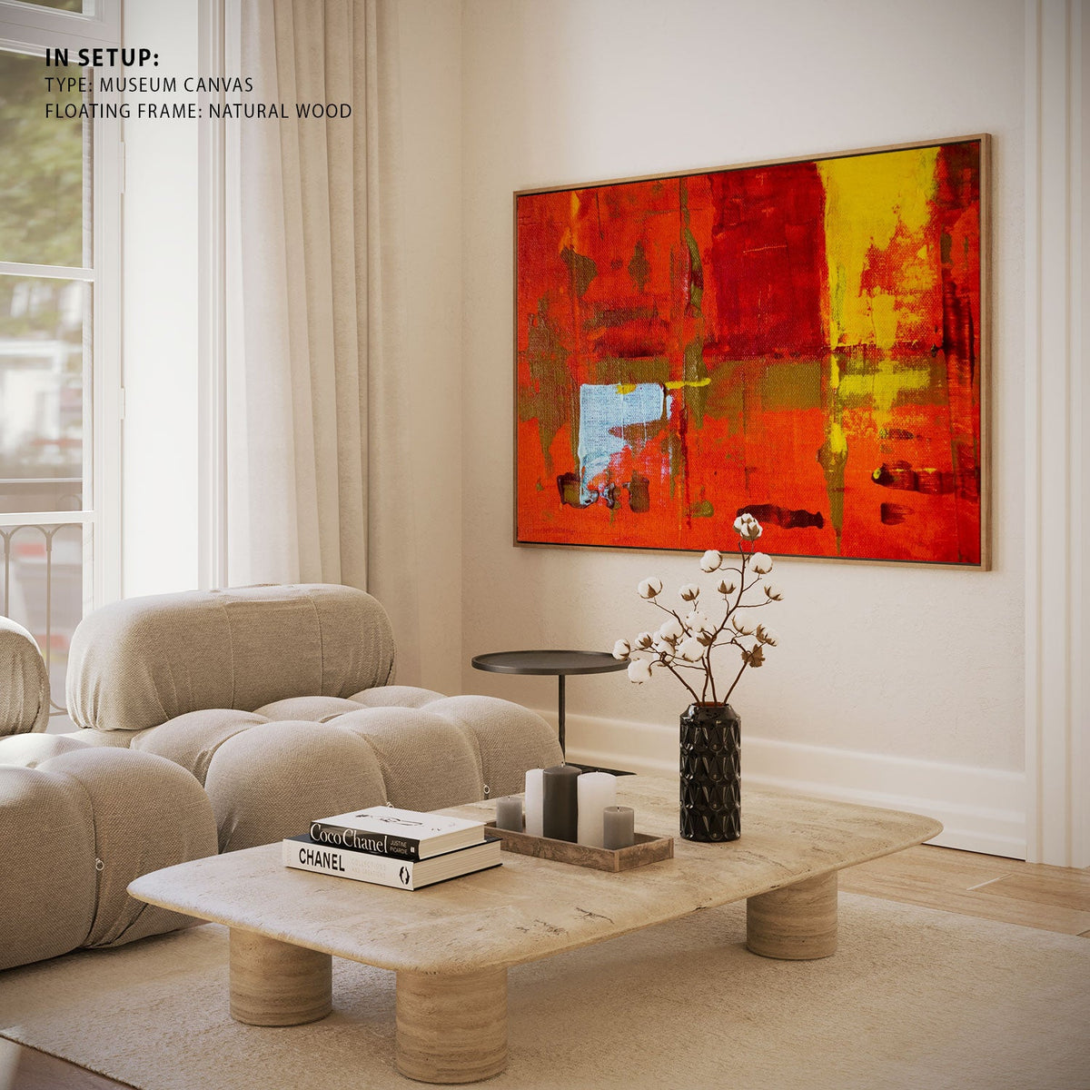 Cranberry Abstract Art Canvas Painting