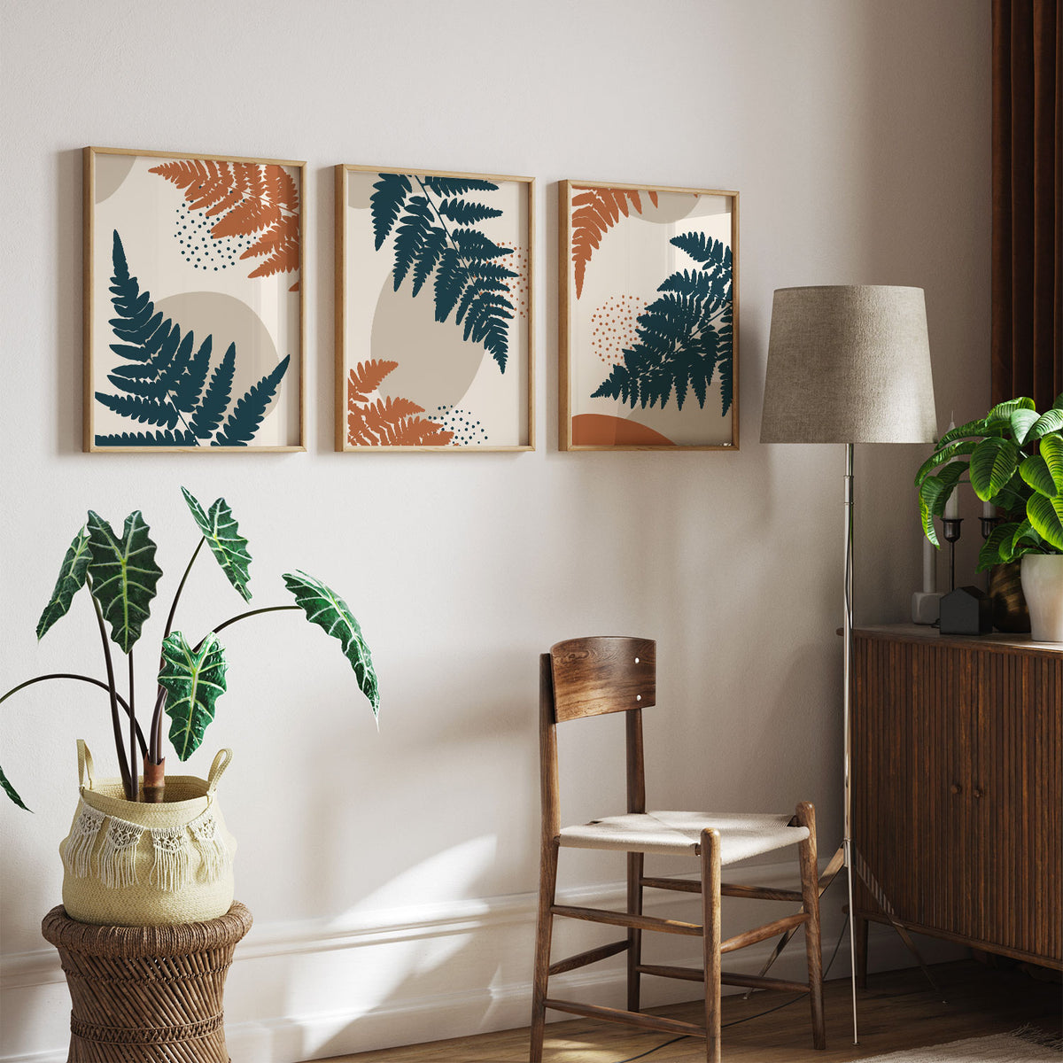 Abstract Botanical Plant and Leaves