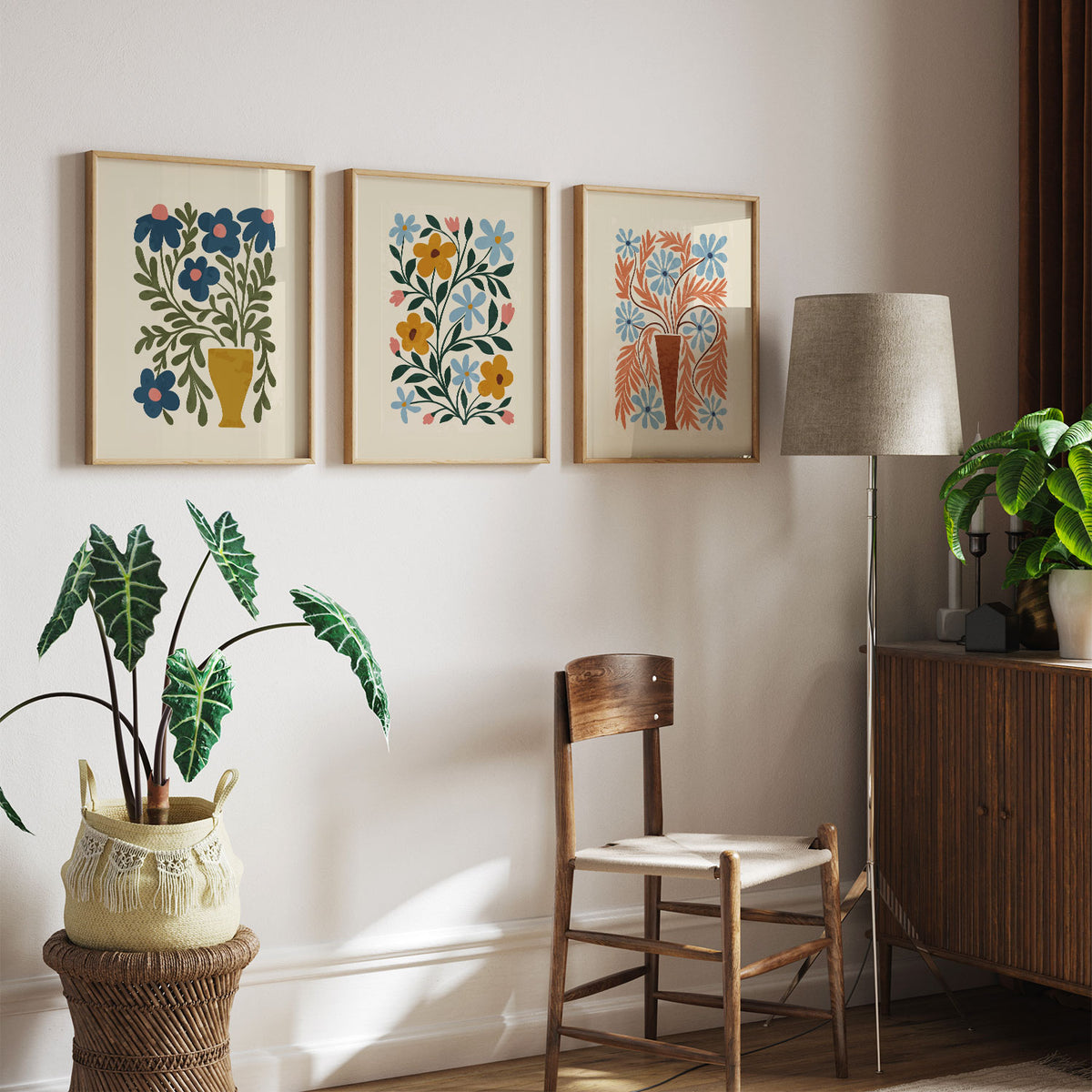 Boho Flowers Botanical Modern Minimalist
