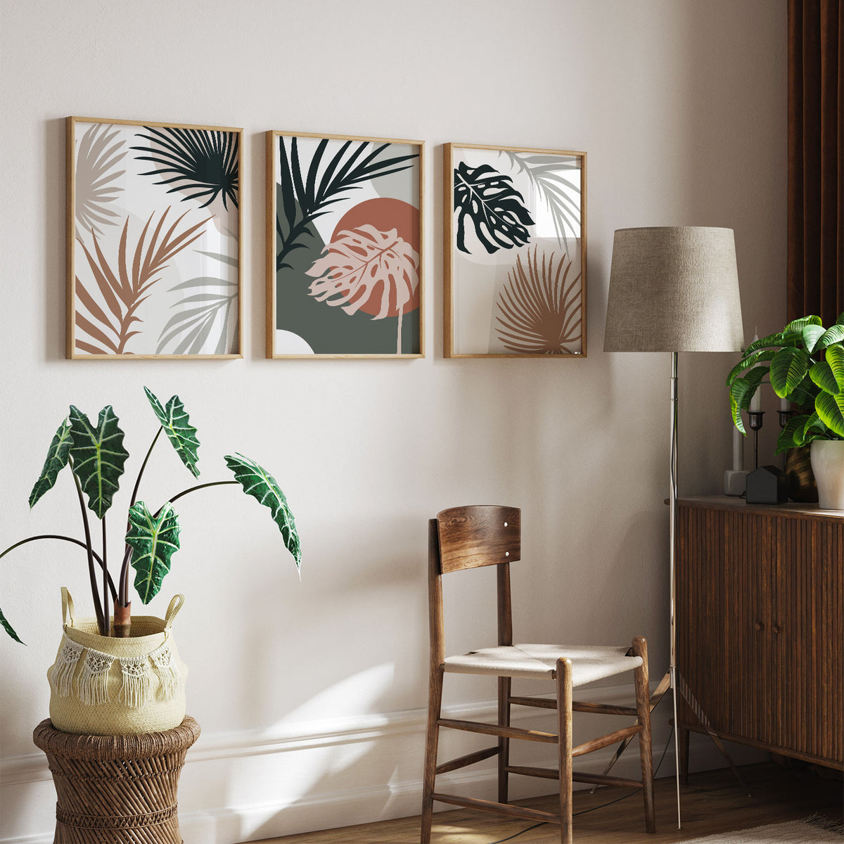 Boho Leaves Set Pastel Basic