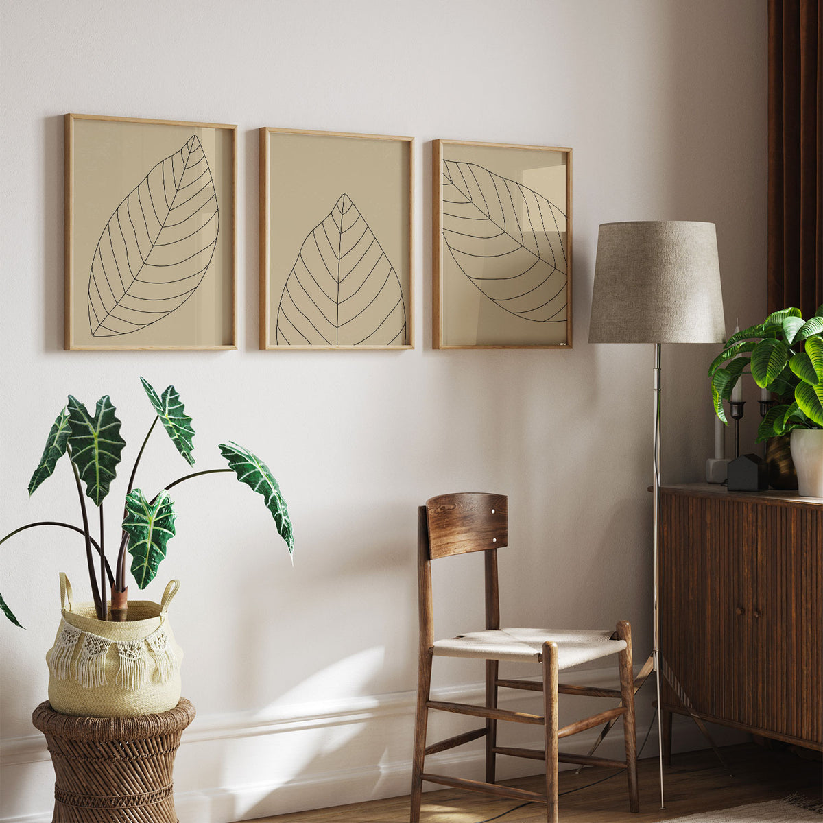 Neutral Leaf Line Art