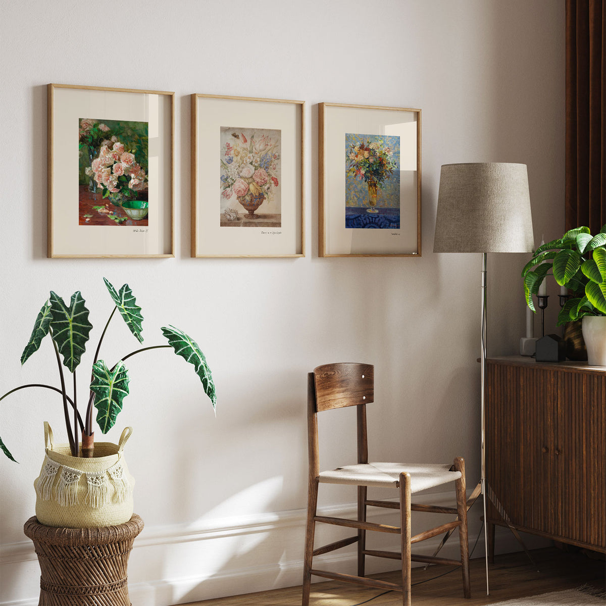 Still Life Flowers Set Modern Posters