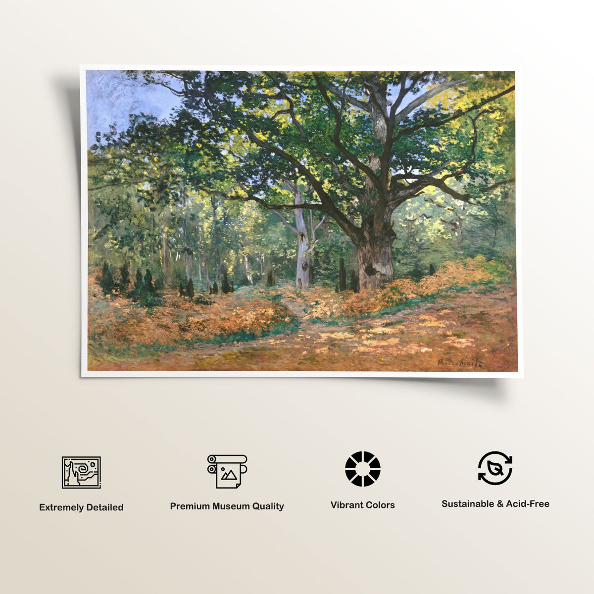 The Bodmer Oak Fontainebleau, Claude Monet Art Painting