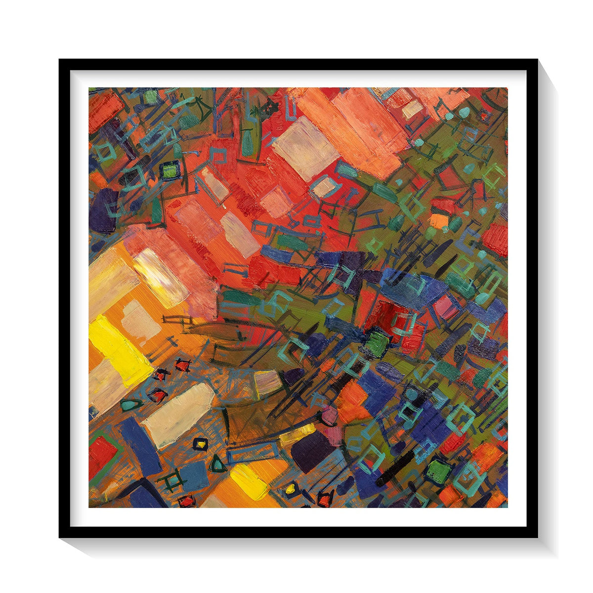 Multicolor Abstract Composition Painting