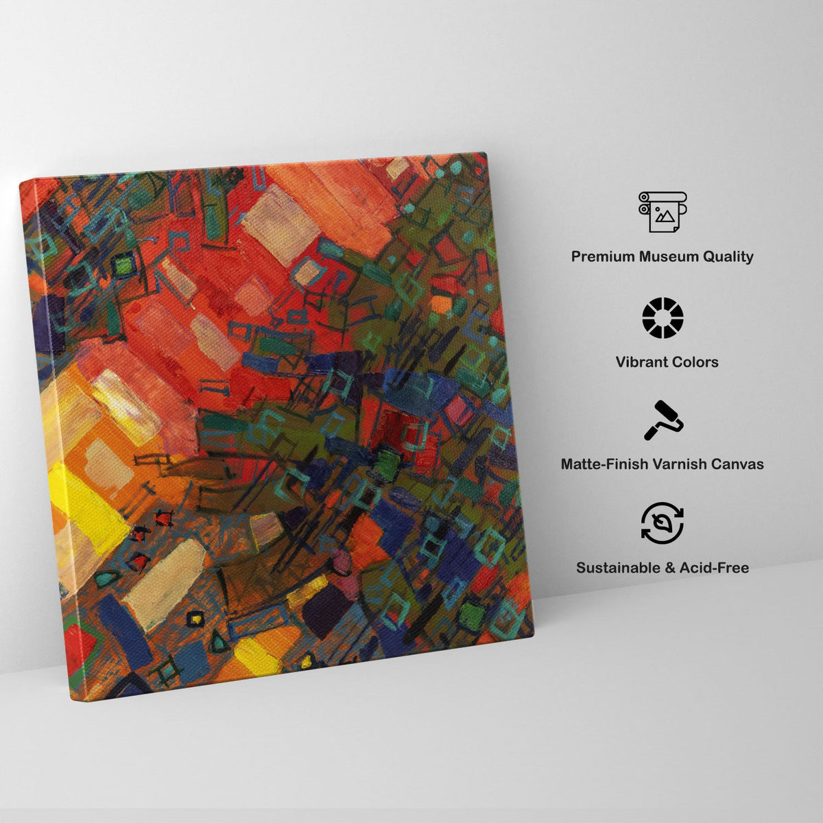 Multicolor Abstract Composition Painting