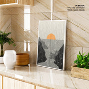 Mountains and Sun 01, Minimalist Art Painting – image 5