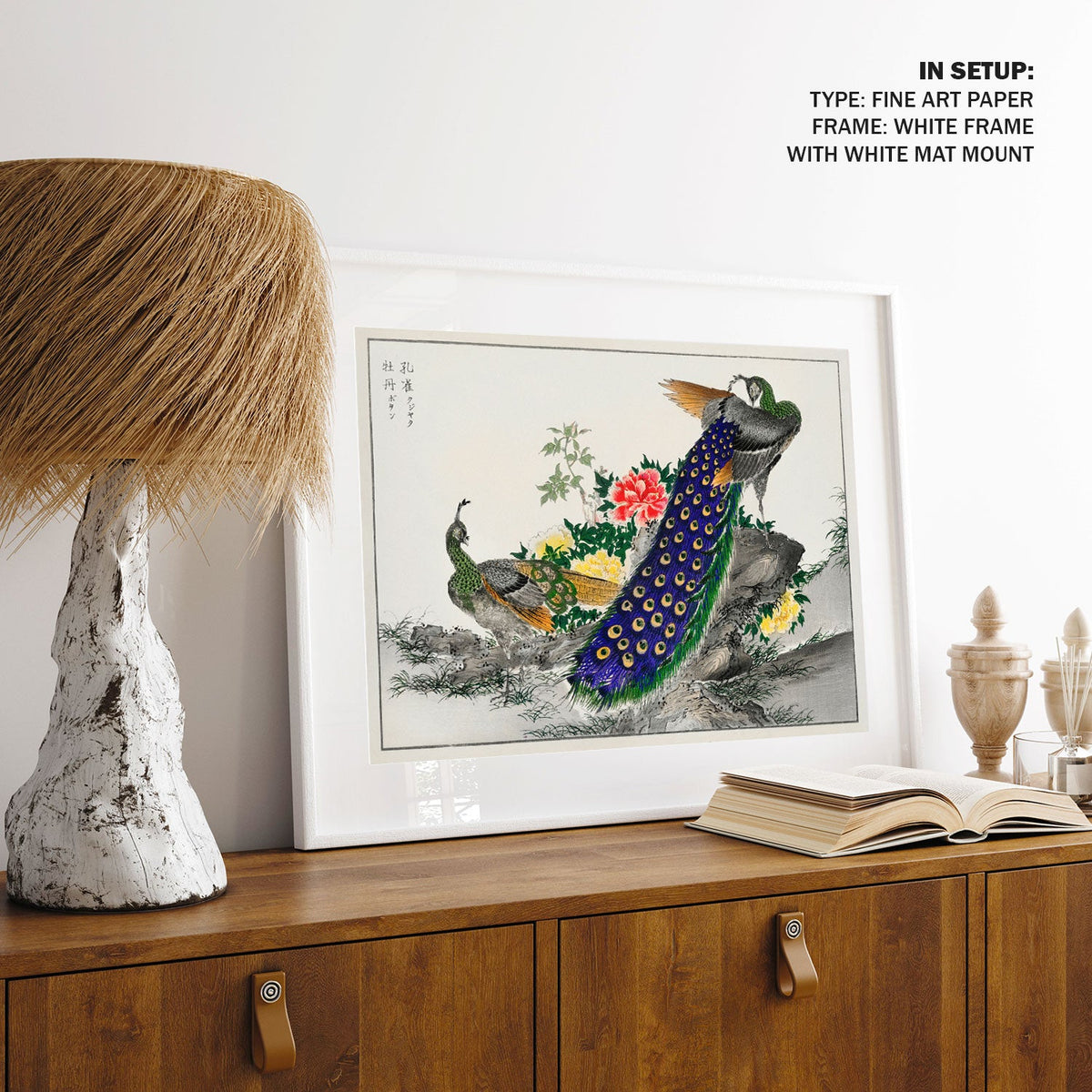 peacock and peony painting japanese art painting