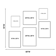 Abstract Gallery Wall Minimal Art Set of 6, Contemporary Wall Art, Minimal Wall Set – image 2