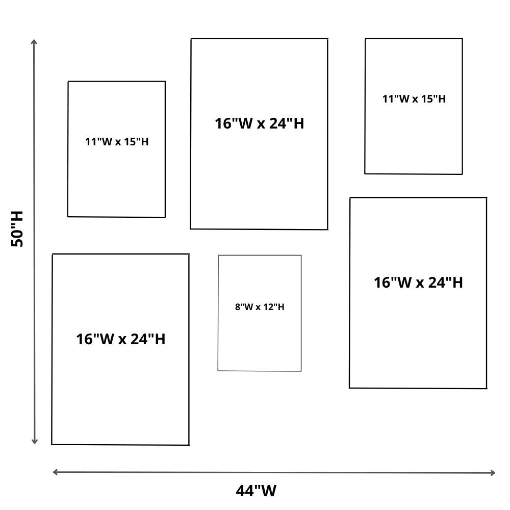 Gallery Wall Set, Modern Abstract Art Set Of 6, Minimal Gallery Wall Set, Modern gallery wall,