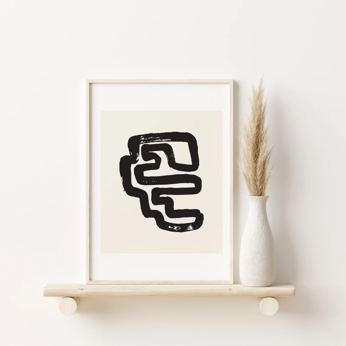 Gallery Wall Set, Modern Abstract Art Set Of 6, Minimal Gallery Wall Set, Modern gallery wall,