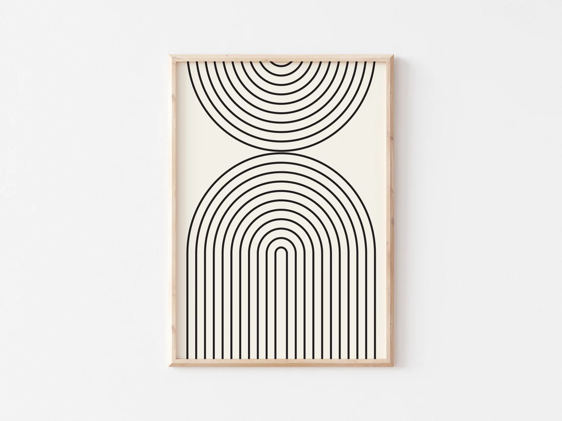 Gallery Wall Set, Modern Abstract Art Set Of 6, Minimal Gallery Wall Set, Modern gallery wall,