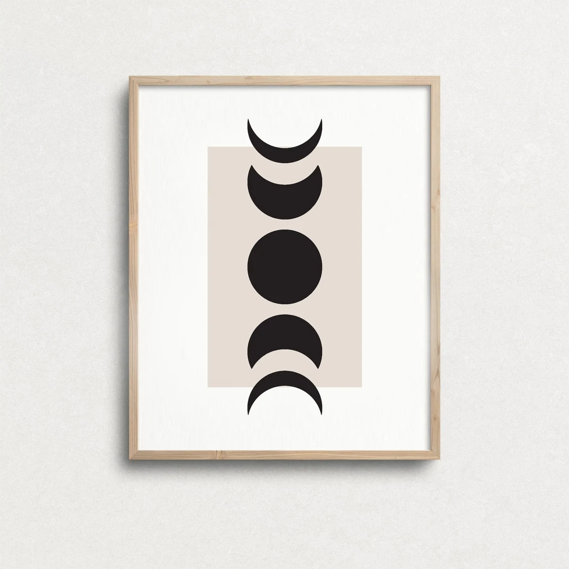 Abstract Gallery Wall Set of 10, Beige Minimalist Art Set, Boho Wall Art, Modern Art