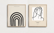 Abstract Gallery Wall Set of 10, Beige Minimalist Art Set, Boho Wall Art, Modern Art – image 2